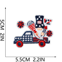 Patchs thermocollants en feutre non tissé écologiques pour le 4 juillet, Jour de l'Indépendance, Statue de la Liberté, applique brodée, drapeau américain pour chapeaux