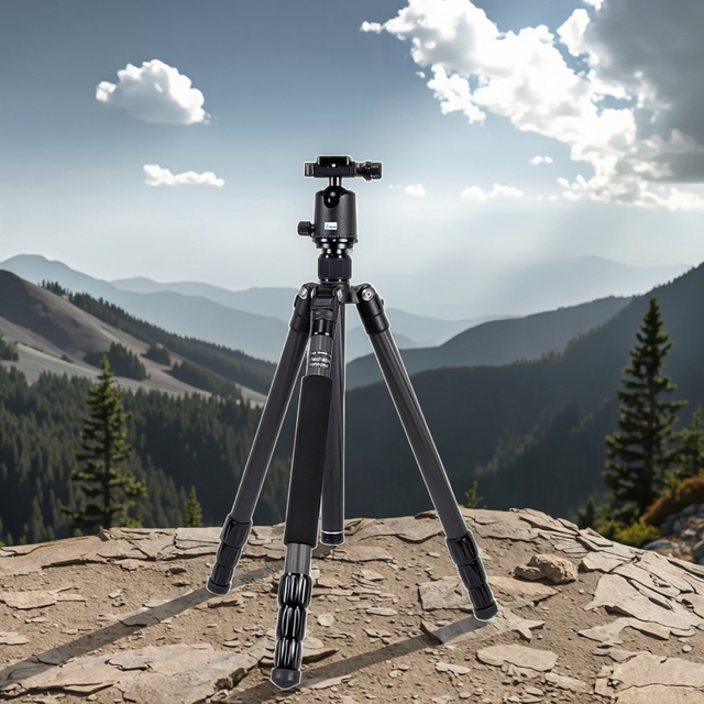 Professional Lightweight Carbon Fiber Digital Camera Tripod Portable Monopod 360 Ball Head Bubble Level Waterproof Shockproof