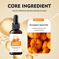 Huile Végétale Vierge 100% Pure de Graines de Citrouille Pressées à Froid 30ml Biologique Naturelle Cucurbita Pepo pour la Croissance Capillaire et les Soins de la Peau (Marque Blanche)