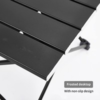 Table de camping pliante moderne légère et portable, en aluminium, hauteur réglable, mobilier d'extérieur, directement de l'usine