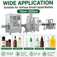 Ligne de remplissage, bouchage et étiquetage automatique ZXSMART pour flacons compte-gouttes de 10 ml à 200 ml, pour liquides personnalisés, gouttes oculaires et huiles essentielles, avec 6 têtes de remplissage