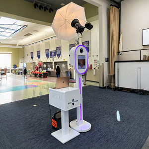 Machine Photobooth pour iPad avec Support Appareil <span class=keywords><strong>Photo</strong></span> DSLR, Anneau Lumineux et Flight Case Compatible iPad 10.2, 10.9, 11, 12.9, 13 Pouces - Product Image 2