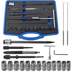 21X outil de <span class=keywords><strong>coupe</strong></span> de siège d'injecteur <span class=keywords><strong>Diesel</strong></span> et extracteur de joint ensemble de nettoyage de trou d'homme - Product Image 2
