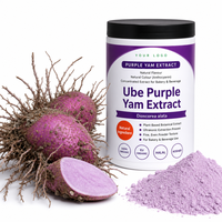 Poudre d'igname violette déshydratée pure en emballage personnalisé, poudre d'ube de qualité culinaire supérieure tout-en-un pour la pâtisserie