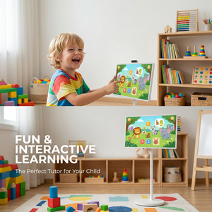 Téléviseur intelligent portable 24 pouces avec écran tactile HD 60Hz, idéal pour l'intérieur et l'extérieur, affichage vertical, diffusion en direct, blanc - Product Image 2