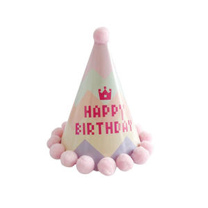 قبعات حفلات قوس قزح ملونة بالجملة بأنماط متعددة مع كرة قطيفة لحفلات أعياد الميلاد والأنشطة الجماعية والزينة - Product Image 2