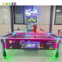 Table de hockey sur air avec LED, machine de jeu d'arcade de hockey multi-balles électronique à monnayeur