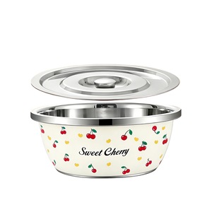 Recipiente de acero inoxidable para lavar biberones Sweet Cherry, resistente al calor hasta 200°C, con tapa, para el cuidado de la alimentación infantil. - Product Image 2