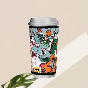 Reusable Iced Coffee Cup Sleeve Neoprene Insulated Sleeves Cup Holder with Handle Idea for Tumbler Cups <b>Protein</b> Shake <b>Bottles</b> - Product Image 2