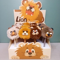 Stylo gel en fourrure de mouton pour enfants mignon, largeur d'écriture de 0,5 mm, stylo en peluche promotionnel pour signature