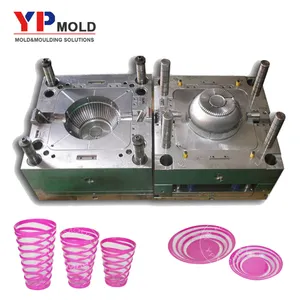 Custom Inject Moulding Part Plastic Products Two-Color Cup Bowl Molding Service Plastic Injection Mold Mould