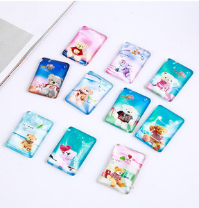 Aimants de réfrigérateur ovales en verre avec motifs animaux et floraux, style éclectique, paquet multi-pièces, autocollants magnétiques durables - Product Image 2