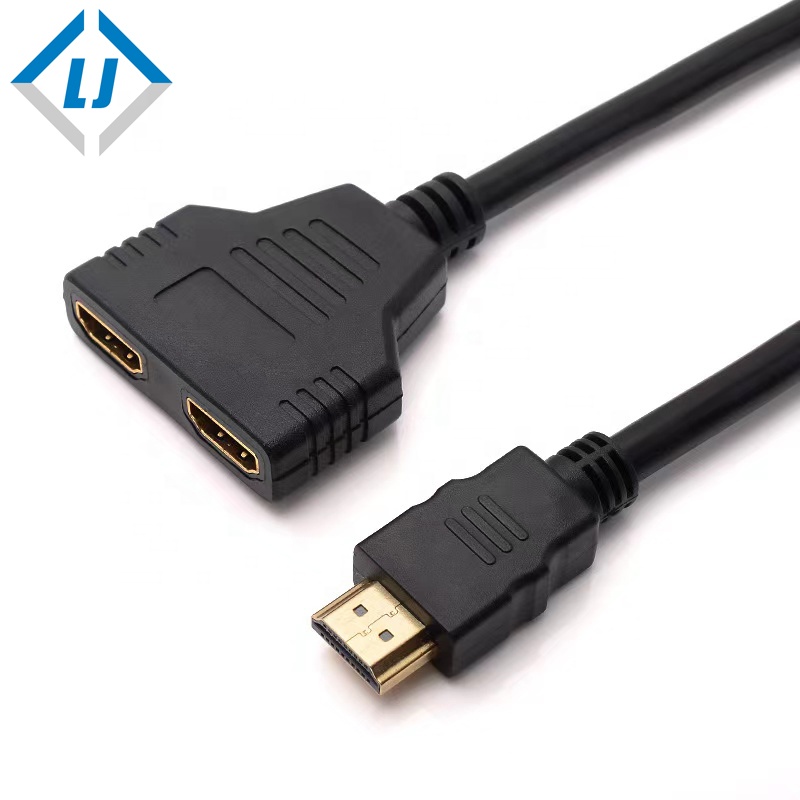 Разветвитель кабеля 1080P HDMI 1 штекер на 2 гнезда Y-образный разветвитель адаптер