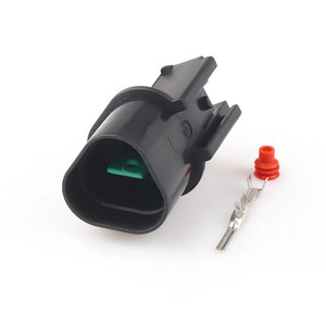 Conector Impermeable de 3 Posiciones de Plástico Negro para Sensor de Faros de Coche Kia Hyundai PB621 03020 - Product Image 2