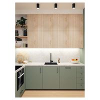Offre Spéciale armoires de cuisine modulaires personnalisées panneau de mélamine ensembles de cuisine complète de haute qualité utilisation en appartement design moderne