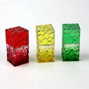 Groothandel vierkante Water cube rode parfum fles 30ml