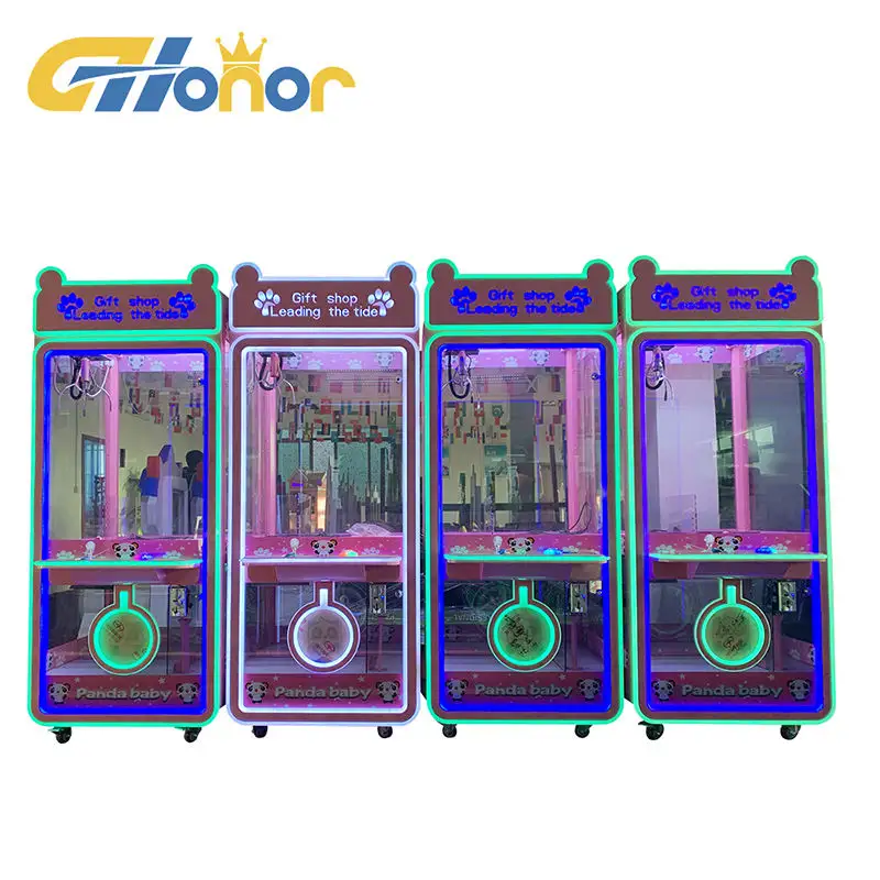 Clear glass large cabinet doll machine Toy Claw Machine Coin operated grab cute doll Azimuth grip simulator