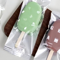 Sachet transparent en plastique alimentaire thermoscellable pour bâtonnets glacés, crèmes glacées et sucettes glacées