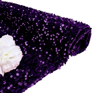Rts Cổ Sáng Bóng Lấp Lánh Long Lanh Màu Trắng Sequins Ren Vải Căng <span class=keywords><strong>Payette</strong></span> Sequin Nhung Vải Cho Thời Trang Ăn Mặc Của Sân - Product Image 3