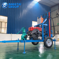 Machine de forage compacte diesel pour puits d'eau, équipement hydraulique de forage pour l'irrigation agricole, le développement de sources d'eau et la construction de puits