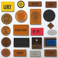 Étiquettes en cuir PU personnalisées en gros pour vêtements, jeans, étiquettes en cuir imprimées, accessoires pour vêtements, sacs, chapeaux