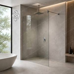 Box Doccia Scorrevole Quadrato Senza Telaio di Lusso con Vetro Temperato Trasparente da 8mm per <span class=keywords><strong>Bagno</strong></span> Moderno di Appartamenti e Hotel - Product Image 6