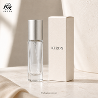 Flacon de parfum cylindrique en verre transparent, vaporisateur de parfum, flacon pulvérisateur, OEM ODM, emballage en gros