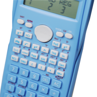 Calculatrice scientifique électronique 82 MS équipée d'une pile bouton et d'un matériau plastique pour un usage professionnel et scolaire