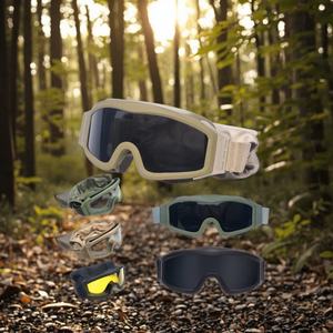 Gafas Tácticas Deportivas Dobles para Casco FAST Mich, Material de PC Resistente al Viento, Gafas para Niños - Product Image 1