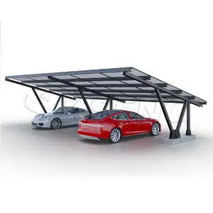 Hızlı kurulum 10 Kw güneş Carport montaj sistemi güneş Pv Carport braketi güneş alüminyum park yapısı