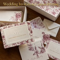 Invitations de mariage personnalisées romantiques avec dorure à chaud, design personnalisé et enveloppes pour mariage sur la plage