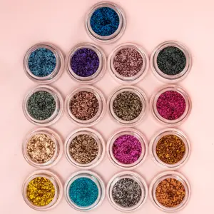 Private Label Cartoon Primer Eyeliner Eyeshadow Oem Chrome Multi Chromatic Reflective Clear Sparkle Glitter Shadow