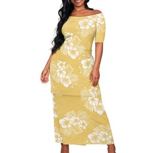 Set da donna polinesiano stile tribale stampa Fiji personalizzato elegante taglie forti abito da donna abbigliamento Asia e isole del Pacifico Samoa Puletasi - Product Image 4