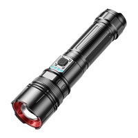 Lampe torche LED exclusive transfrontalière à haute intensité, éclairage extérieur ultra-lumineux, affichage numérique, mécanique
