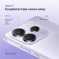Version Globale Redmi Note 14 5G LTE 6.67" 120Hz AMOLED Dimensity 7025 Ultra Appareil Photo 108MP Batterie 5110mAh Android 14 Sans Fil