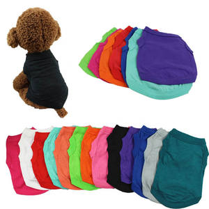 여름 <span class=keywords><strong>XXL</strong></span> 큰 애완 동물 빈 옷 티셔츠 민소매 의상 고양이 의류 강아지 조끼 면 대형 애완 동물 부드러운 일반 개 옷 - Product Image 3