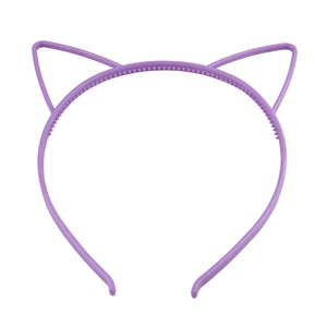 Accessoires de cheveux vierges de dessin animé mignon à prix abordable pour tous les âges conception coréenne en plastique couleur unie bandeaux d'oreille de chat pour les filles - Product Image 2
