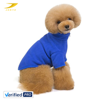 Vêtements pour animaux de compagnie JANYO personnalisés, couleur unie classique, vêtements pour chien en polaire douce, manteau pour chiot à col roulé avec fermeture éclair