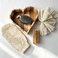 Coffrets cadeaux personnalisables pour le soin du corps avec accessoires de douche variés, emballage élégant pour les spas, les hôtels et les cadeaux de vacances