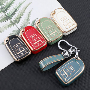 Housse de protection pour clé de voiture 3 boutons TPU pour Toyota Yaris HAIs 2020 Hiace 200 Sienta Remote Shell FOB Protect Bag Keychain - Product Image 3