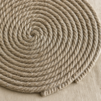 Sous-verre rond en corde de jute, dessous de plat en spirale, épaisseur 12 mm, fibre naturelle, décoration de table à manger, fait main