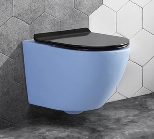 WC suspendu mural moderne carré à chasse d'eau par gravité - Product Image 3