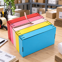 Boîte d'expédition en carton ondulé à bande de déchirement facile, couleurs personnalisées, auto-adhésive, pour e-commerce, emballage d'expédition, boîte à fermeture éclair, boîte avion