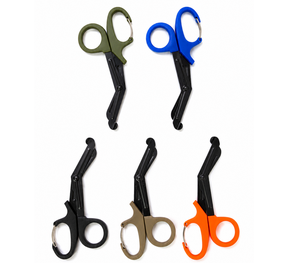 Ciseaux tactiques à lame dentelée de 15 cm avec mousqueton, ciseaux robustes pour électriciens et bricolage - Product Image 1