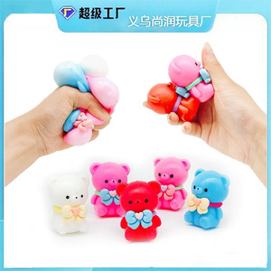 Jouet anti-stress en forme d'ours en plastique TPR, personnalisable en couleurs, pour cadeau de la Saint-Valentin - Product Image 5