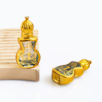 Bouteille en verre doré de haute qualité avec pompe de pulvérisation Bouteille de parfum en verre double vide pour l'emballage