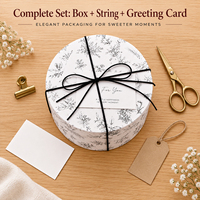 Boîte cadeau à motif floral de style français pour les cadeaux des demoiselles d'honneur, cadeaux d'anniversaire, papier spécial, carton, ruban, carte de vœux