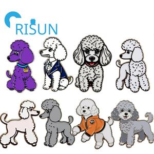 Fabricación personalizada bastante lindo caniche esmalte duro solapa Pin insignia Kawaii perro mascota amante regalo solapa Pin cachorro perro Pin insignia - Product Image 1