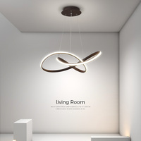 Prix usine personnalisé anneau en aluminium Led cercle or pendentif lumière linéaire nordique plafonnier lustre pour salon