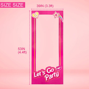 Accesorios de Fotografía de Cartón Rosa de Tamaño Real para Fiestas de Cumpleaños de Niñas, Comercio Electrónico Transfronterizo, Hechos de Plástico Resistente - Product Image 4